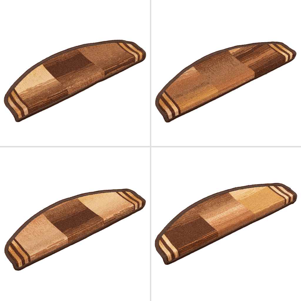 Tappetini per Scale Autoadesivi 10pz 65x21x4 cm Marroni | homemem39
