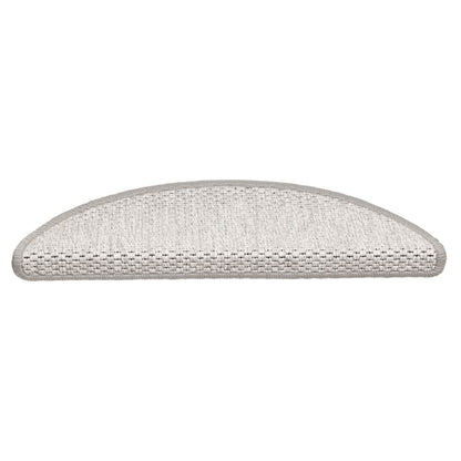 Tappeti Adesivi Scale Aspetto Sisal 15 pz 56x17x3 cm Platino | homemem39