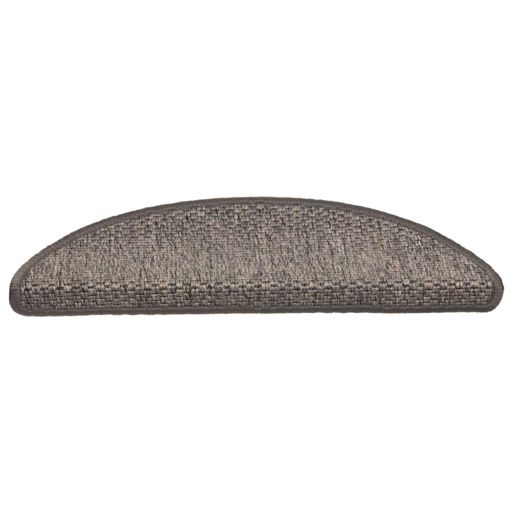 Tappeti Adesivi Scale Aspetto Sisal 15 pz 56x17x3cm Marrone