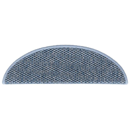 Tappeti Autoadesivi per Scale Aspetto Sisal 15pz 56x17x3 cm Blu