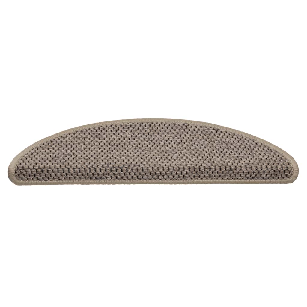 Tappeti Adesivi Scale Aspetto Sisal 15 pz 56x17x3cm Beige Scuro | homemem39