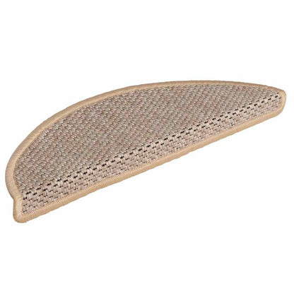 Tappeti Adesivi Scale Aspetto Sisal 15pz Chiaro
