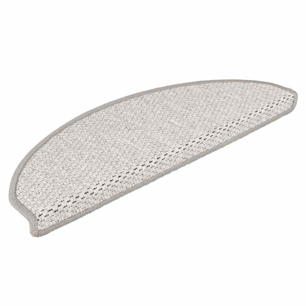 Tappeti Autoadesivi Scale Aspetto Sisal 15 pz 65x21x4cm Platino | homemem39