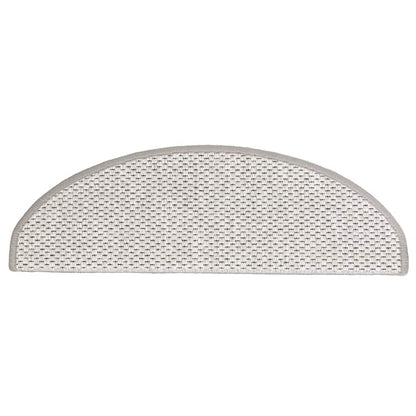 Tappeti Autoadesivi Scale Aspetto Sisal 15 pz 65x21x4cm Platino | homemem39