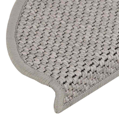 Tappeti Autoadesivi Scale Aspetto Sisal 15 pz 65x21x4cm Argento | homemem39