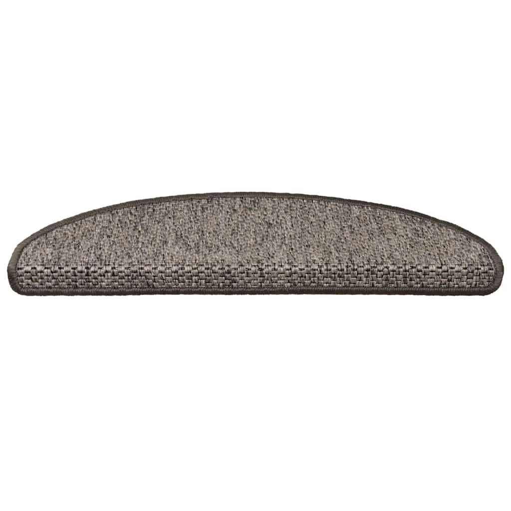 Tappeti Adesivi per Scale Sisal 15pz 65x21x4cm Grigio e Beige | homemem39