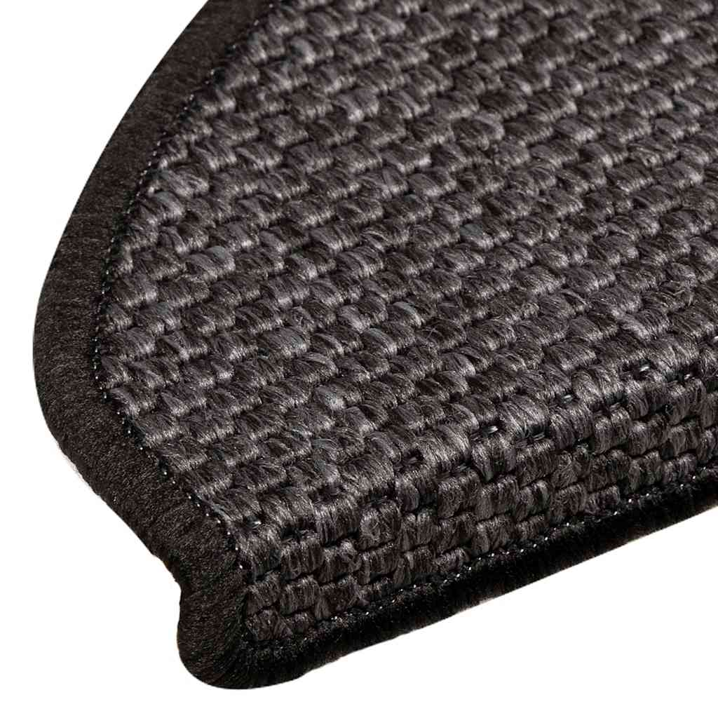 Tappeti Autoadesivi Scale Aspetto Sisal 15pz 65x21x4 Antracite | homemem39