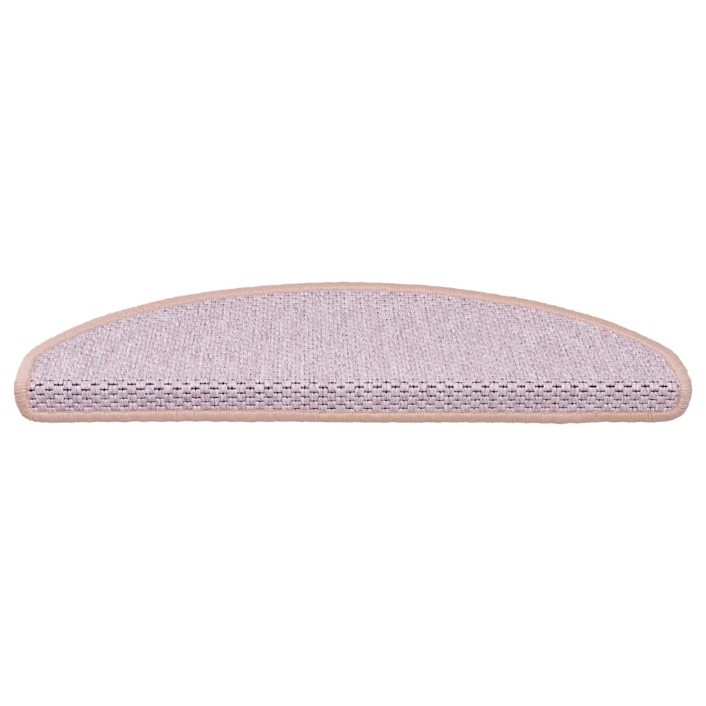 Tappeti Autoadesivi Scale Aspetto Sisal 15pz 65x21x4 cm Rosa