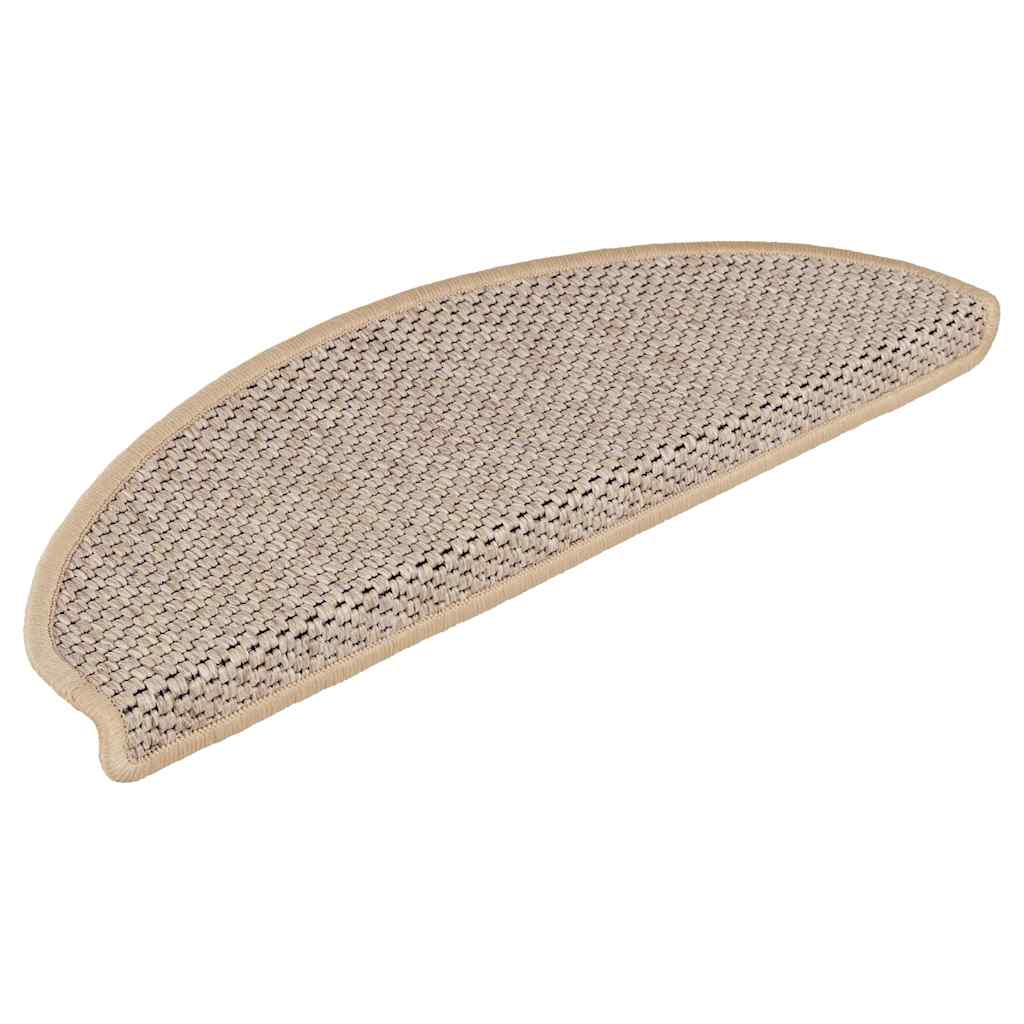 Tappeti Adesivi Scale Aspetto Sisal 15pz Chiaro