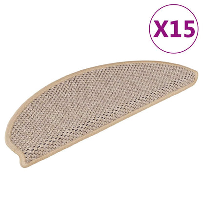 Tappeti Adesivi Scale Aspetto Sisal 15pz Chiaro