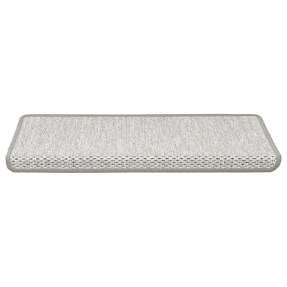 Tappeti Autoadesivi Scale Aspetto Sisal 15 pz 65x21x4cm Platino | homemem39