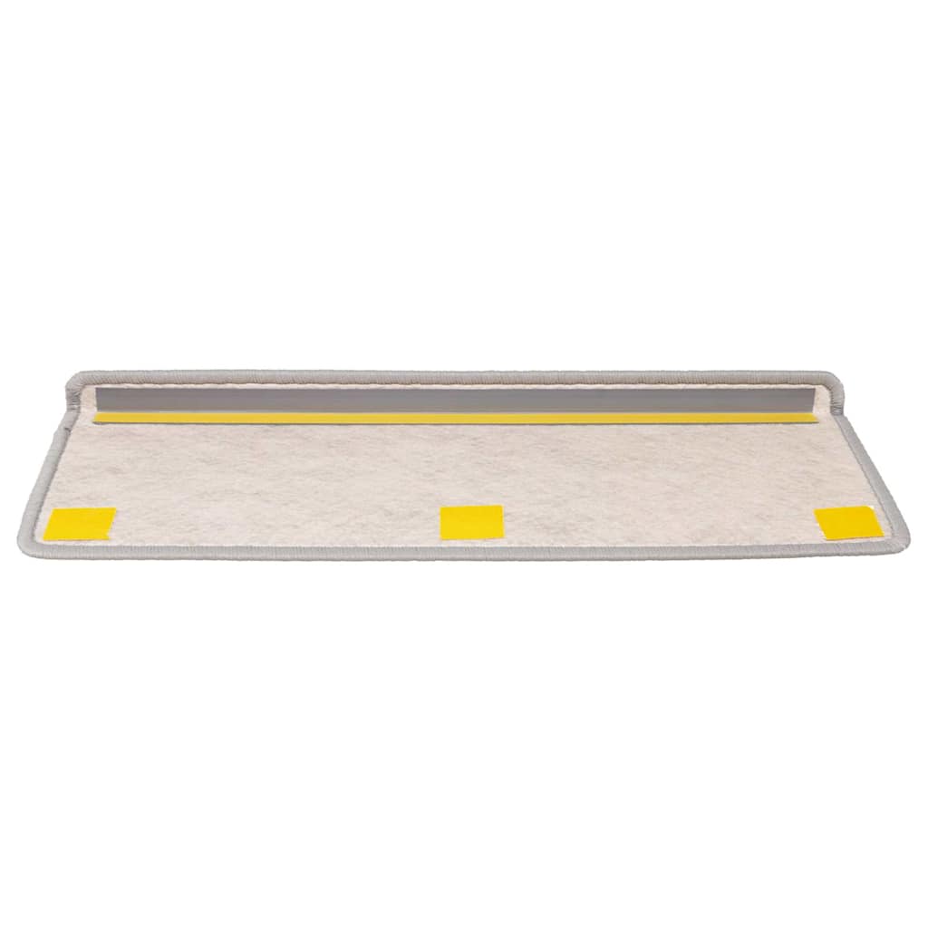 Tappeti Autoadesivi Scale Aspetto Sisal 15 pz 65x21x4cm Platino | homemem39