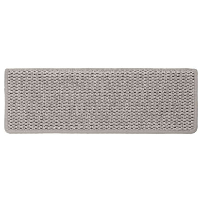 Tappeti Autoadesivi Scale Aspetto Sisal 15 pz 65x21x4cm Argento | homemem39