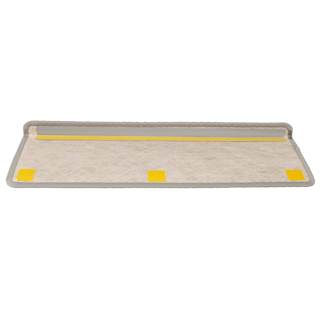Tappeti Autoadesivi Scale Aspetto Sisal 15 pz 65x21x4cm Argento | homemem39