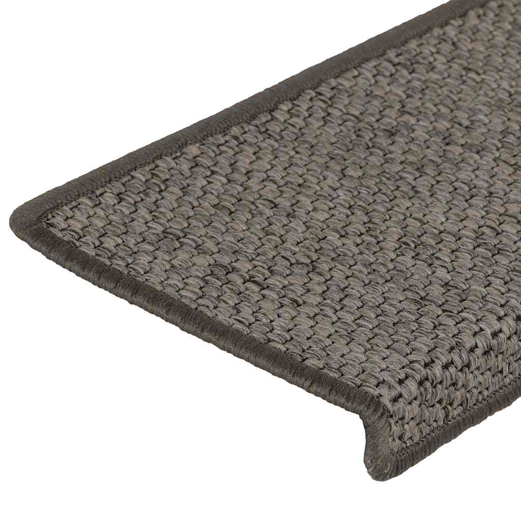 Tappeti Autoadesivi Scale Sisal 15 pz 65x21x4 cm Grigio e Beige | homemem39