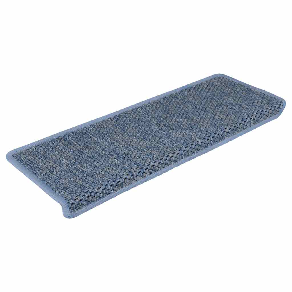 Tappeti Autoadesivi Scale Aspetto Sisal 15 pz 65x21x4 cm Blu | homemem39
