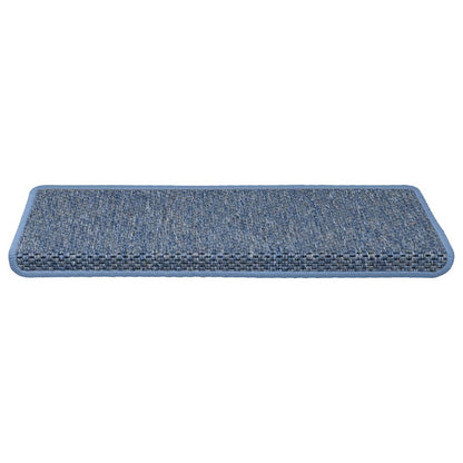 Tappeti Autoadesivi Scale Aspetto Sisal 15 pz 65x21x4 cm Blu | homemem39