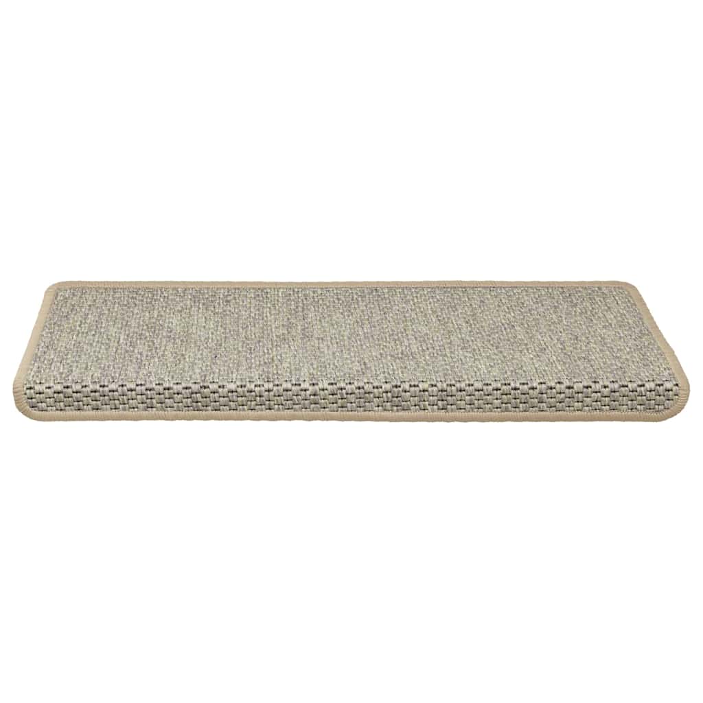 Tappeti Autoadesivi Scale Aspetto Sisal 15 pz 65x21x4 cm Verde Chiaro | homemem39