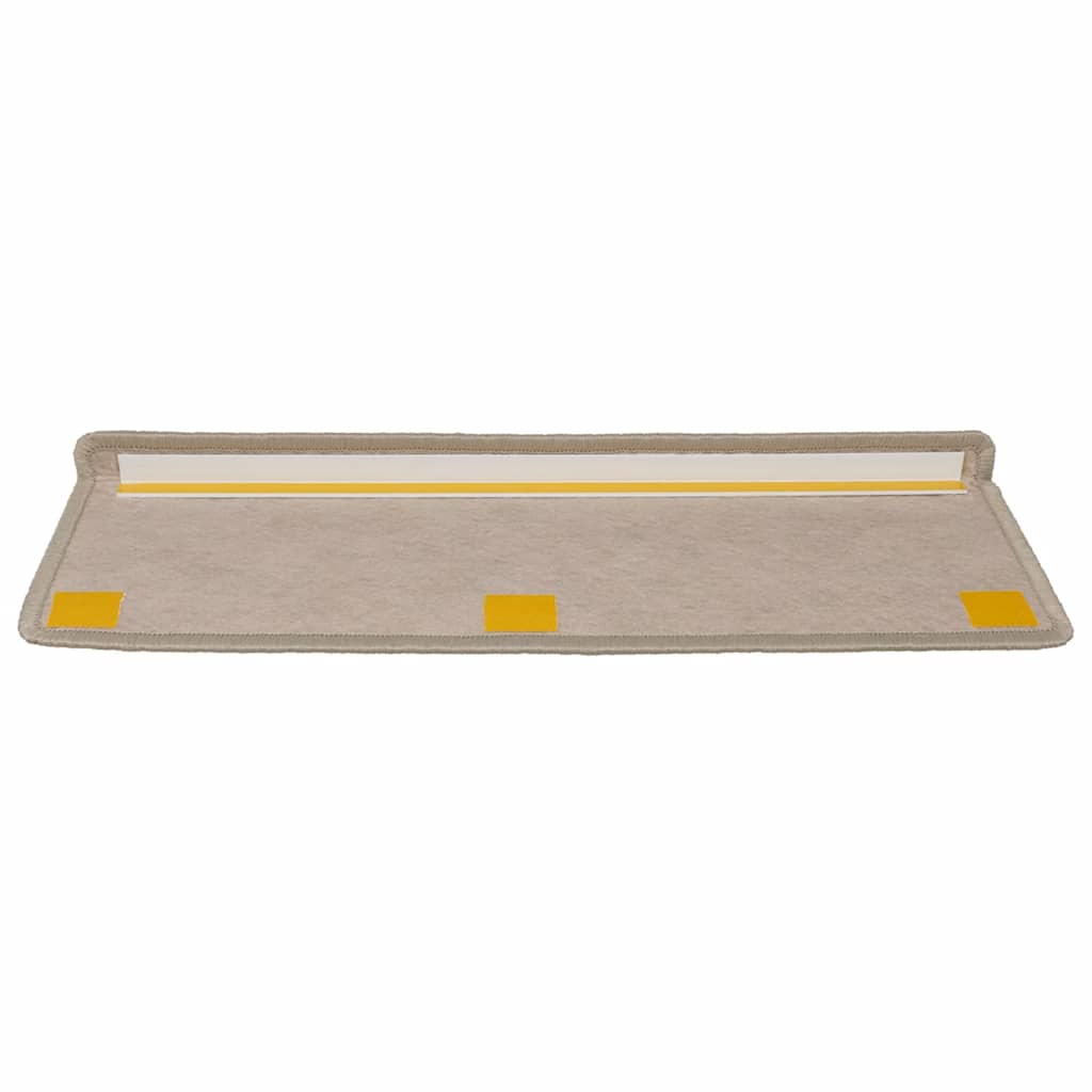 Tappeti Adesivi Scale Aspetto Sisal 15 pz 65x21x4cm Beige Scuro | homemem39