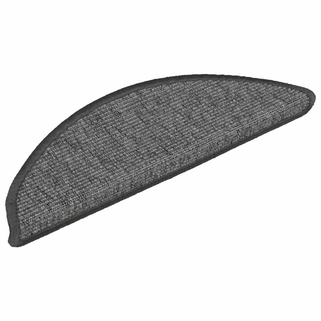 Tappetini per scale 15 pz 56x17x3 cm Beige e Grigio Semicircolari | homemem39