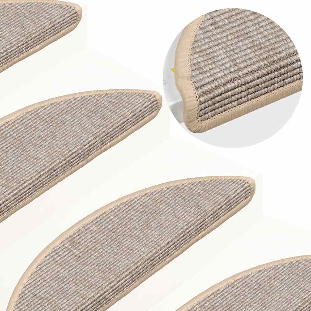 Tappetini per scale 15 pz 56x17x3 cm Argento Semicircolari | homemem39