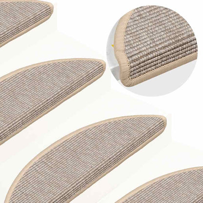 Tappetini per scale 15 pz 56x17x3 cm Argento Semicircolari | homemem39