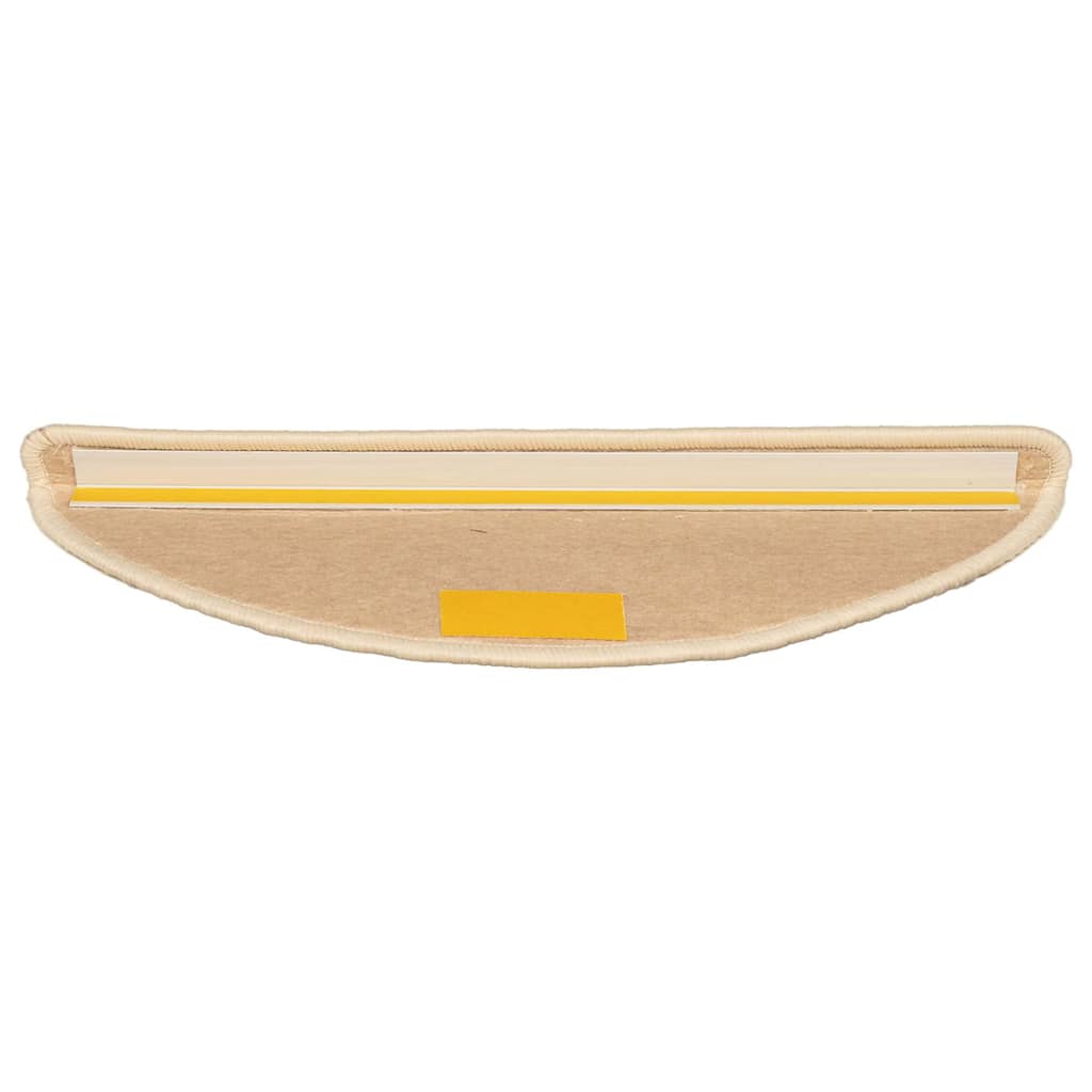 Tappetini per scale 15 pz 56x17x3 cm Beige chiaro Semicircolari | homemem39