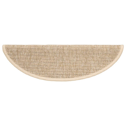 Tappetini per scale 15 pz 56x17x3 cm Beige chiaro Semicircolari | homemem39