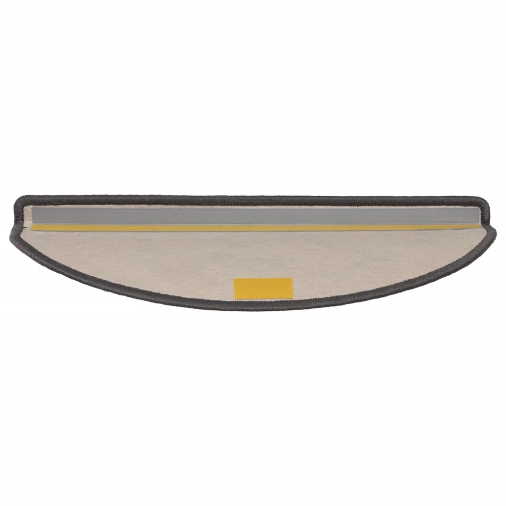 Tappetini per scale 15 pz 65x21x4 cm Beige e Grigio Semicircolari Grandi - homemem39