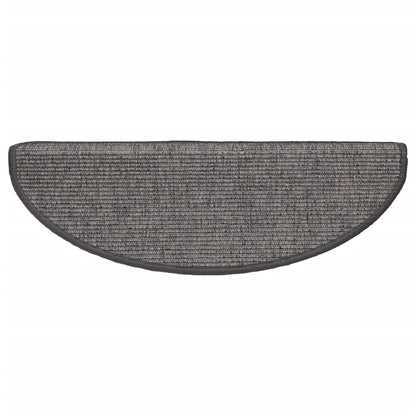 Tappetini per scale 15 pz 65x21x4 cm Beige e Grigio Semicircolari Grandi - homemem39