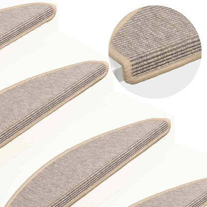 Tappetini per scale 15 pz 65x21x4 cm Argento Semicircolari Grandi | homemem39