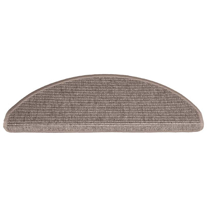 Tappetini per scale 15 pz 65x21x4 cm Beige scuro Semicircolari Grandi | homemem39