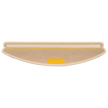 Tappetini per scale 15 pz 65x21x4 cm Beige chiaro Semicircolari Grandi | homemem39