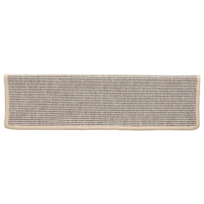 Tappetini per scale 15 pz 65x21x4 cm argento bordo rettangolare | homemem39