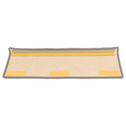 Tappetini per scale 15 pz 65x21x4 cm Beige scuro con bordo rettangolare | homemem39