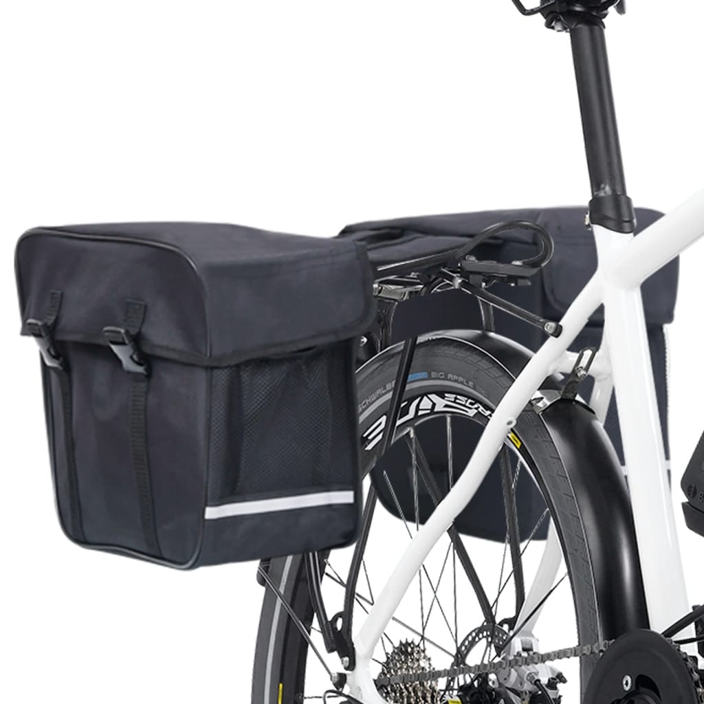 Borsa Doppia Bicicletta Impermeabile per Portapacchi 35 L Nero | homemem39