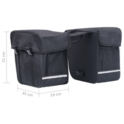 Borsa Doppia Bicicletta Impermeabile per Portapacchi 35 L Nero | homemem39