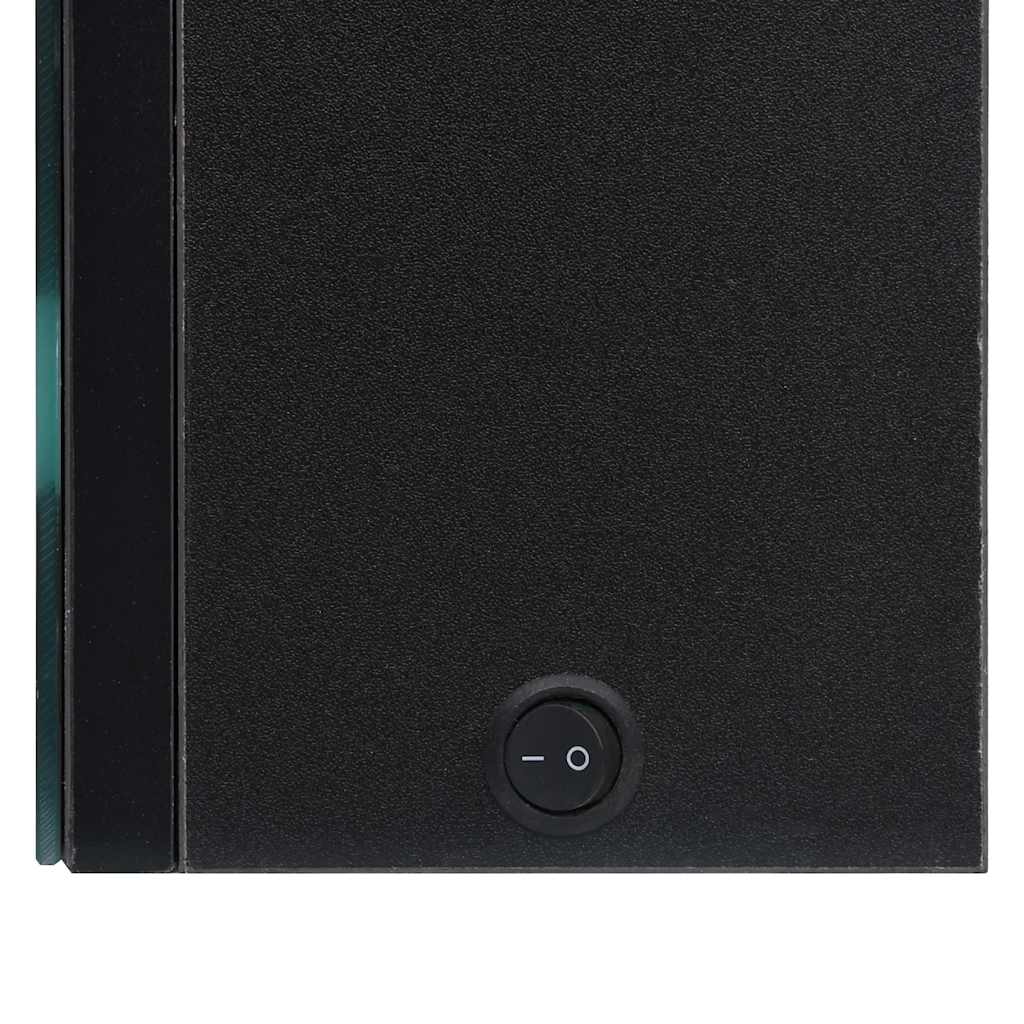 Armadietto a Specchio con LED Nero 50x14x60 cm in MDF | homemem39