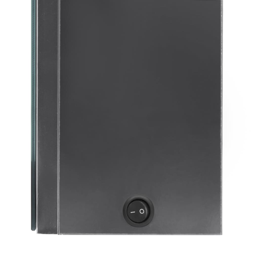 Armadietto Bagno con Specchio e LED Grigio Lucido 50x13x70 cm | homemem39