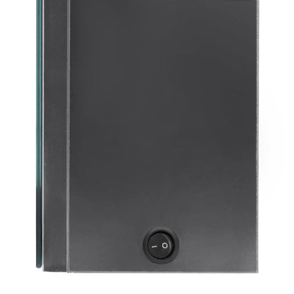 Armadietto Bagno con Specchio e LED Grigio Lucido 50x13x70 cm | homemem39
