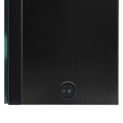 Armadietto Bagno con Specchio e LED Nero Lucido 62x14x60 cm | homemem39