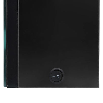 Armadietto Bagno con Specchio e LED Nero Lucido 89x14x62 cm | homemem39