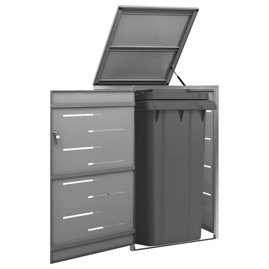 Copribidone per Spazzatura Singolo 69x77,5x112,5cm Acciaio Inox - homemem39