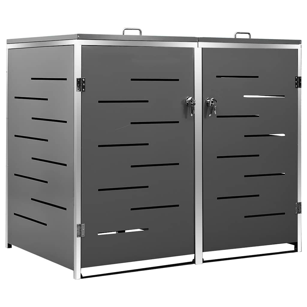 Copribidone per Spazzatura Singolo 69x77,5x115cm acciaio inox