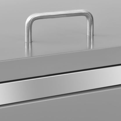 Copri Bidoni Pattumiera Doppia 138x77,5x112,5 cm Acciaio Inox - homemem39