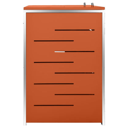 Copri Bidoni Pattumiera Doppia 138x77,5x112,5 cm Acciaio Inox - homemem39