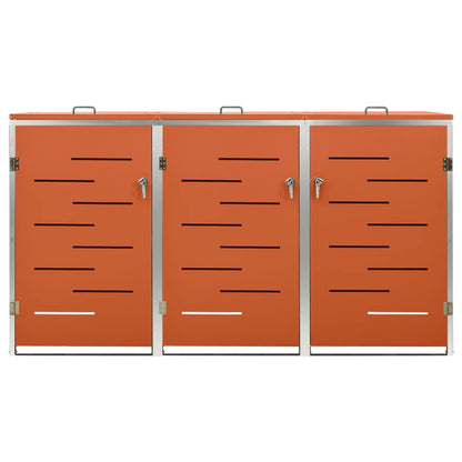 Copribidone per Spazzatura Triplo 207x77,5x112,5cm Acciaio Inox - homemem39
