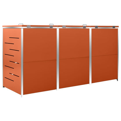 Copribidone per Spazzatura Triplo 207x77,5x112,5cm Acciaio Inox - homemem39