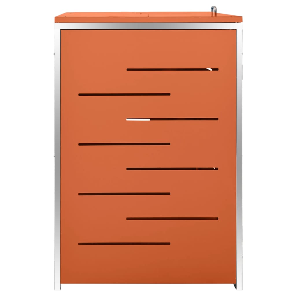 Copri Bidoni Pattume Quadruplo 276,5x77,5x112,5 cm Acciaio Inox - homemem39