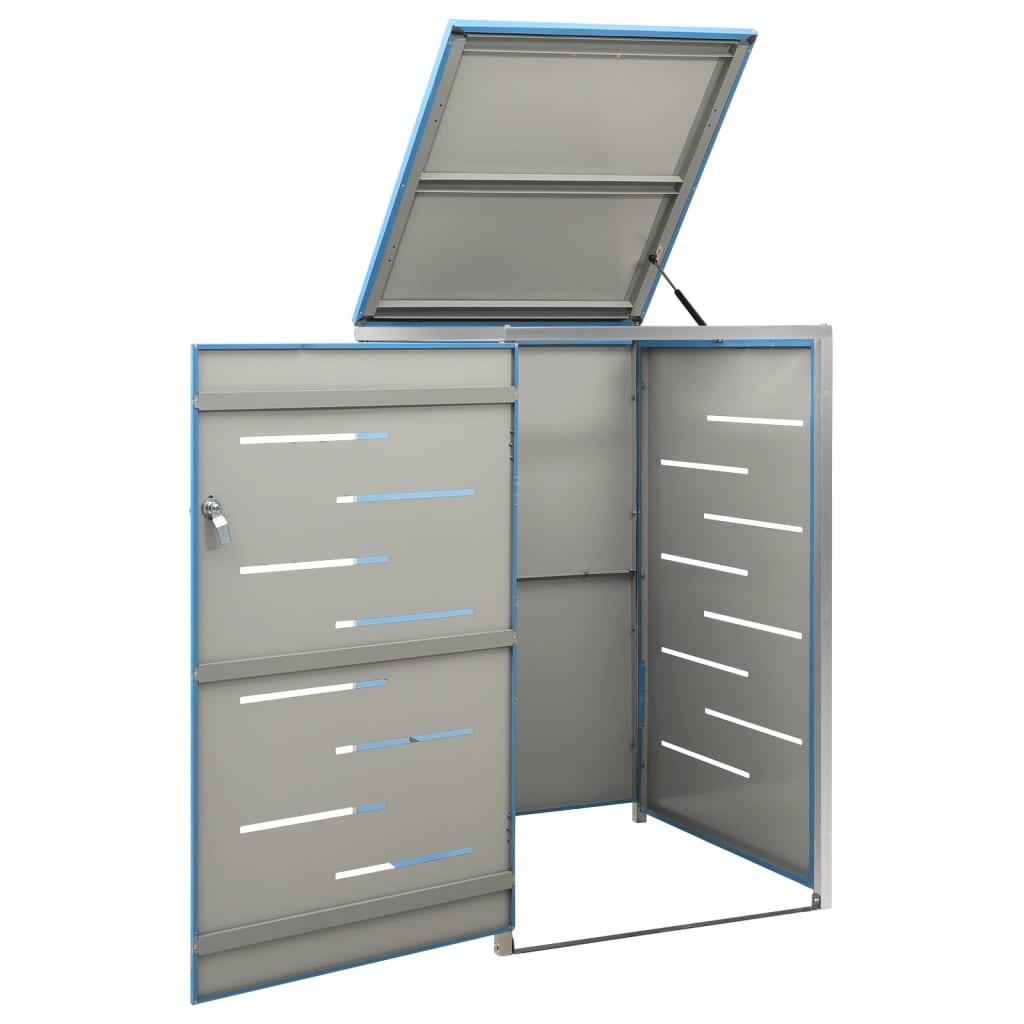 Copribidone per Spazzatura Singolo 69x77,5x112,5cm Acciaio Inox - homemem39
